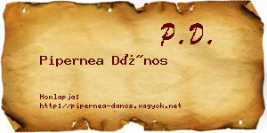 Pipernea Dános névjegykártya